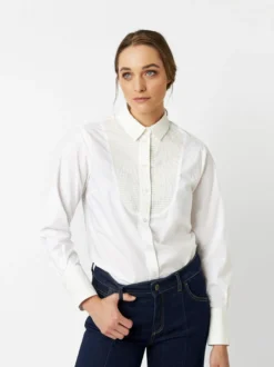 TONI Damen Bluse - Alma in weiß - Ausschnitt: Kent