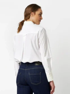 TONI Damen Bluse - Alma in weiß - Ausschnitt: Kent