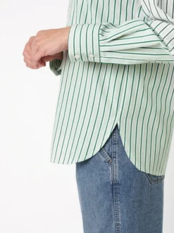TONI Damen Bluse - Charly in grün weiß - Ärmel: langarm