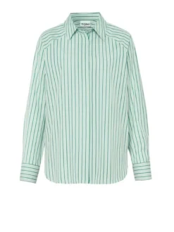 TONI Damen Bluse - Charly in grün weiß - Ärmel: langarm