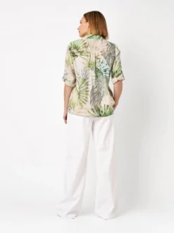 TONI Damen Bluse - Clay in grün - Ausschnitt: Kent