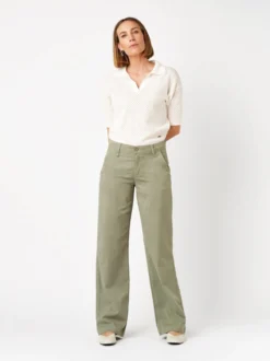 TONI Damen Hose - Liv Wide in khaki - Länge: lang