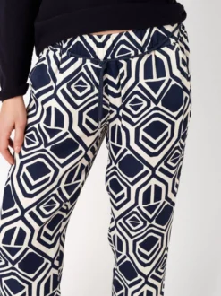 TONI Damen Hose - Pia 7/8 in blau weiß - Länge: mittel