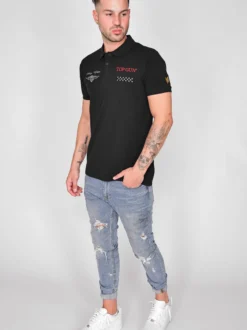 Topgun Herren Polo Shirt in schwarz