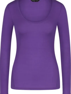 Triumph Damen Longsleeve - Beauty Layers Top Scoop Neck in purple