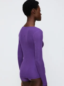 Triumph Damen Longsleeve - Beauty Layers Top Scoop Neck in purple