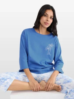 Triumph Damen Longsleeve - Red Label Mix & Match in blau