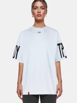 Trueprodigy Damen Oversize-Shirt - Viktor F in hellgrau