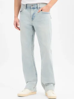 True Religion Herren Straight Fit Jeans - Ricky in bleached