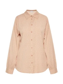 Usha Damen Bluse in beige - Ausschnitt: ohne Kragen