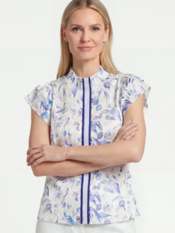 Usha Damen Bluse in blau
