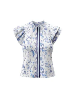 Usha Damen Bluse in blau