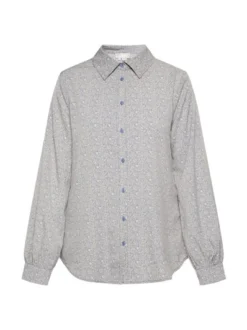 Usha Damen Bluse in blau - Ausschnitt: ohne Kragen