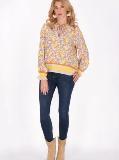 Usha Damen Bluse in gelb