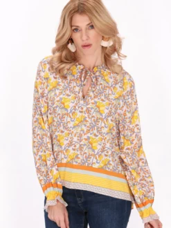 Usha Damen Bluse in gelb