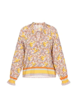 Usha Damen Bluse in gelb