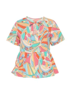 Usha Damen Bluse in mehrfarbig