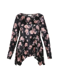 Usha Damen Bluse in mehrfarbig - Ausschnitt: Rundhals