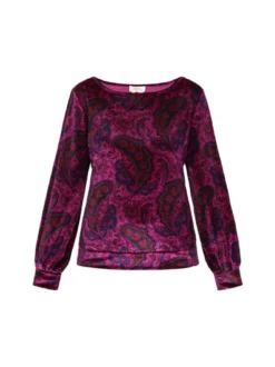 Usha Damen Bluse in mehrfarbig - Ausschnitt: Rundhals