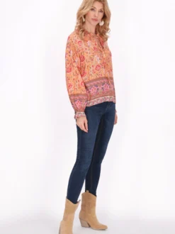 Usha Damen Bluse in orange
