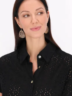 Usha Damen Bluse in schwarz