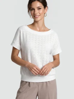 Usha Damen Blusenshirt in weiß