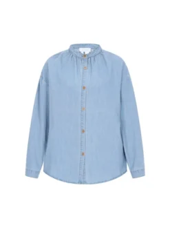 Usha Damen Jeansbluse in blau