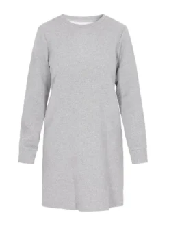 Usha Damen Kleid in grau - Ausschnitt: Rundhals
