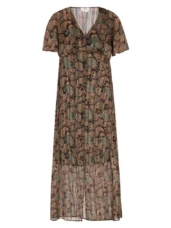 Usha Damen Kleid in mehrfarbig - Länge: mittel