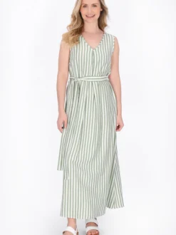 Usha Damen Kleid in mint - Länge: mittel