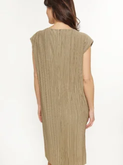 Usha Damen Kleid in oliv - Ausschnitt: Rundhals