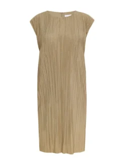 Usha Damen Kleid in oliv - Ausschnitt: Rundhals