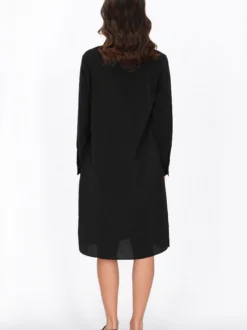 Usha Damen Kleid in schwarz - Länge: mittel