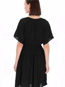 Usha Damen Kleid in schwarz - Länge: mittel