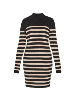Usha Damen Kleid in schwarz - Länge: mittel