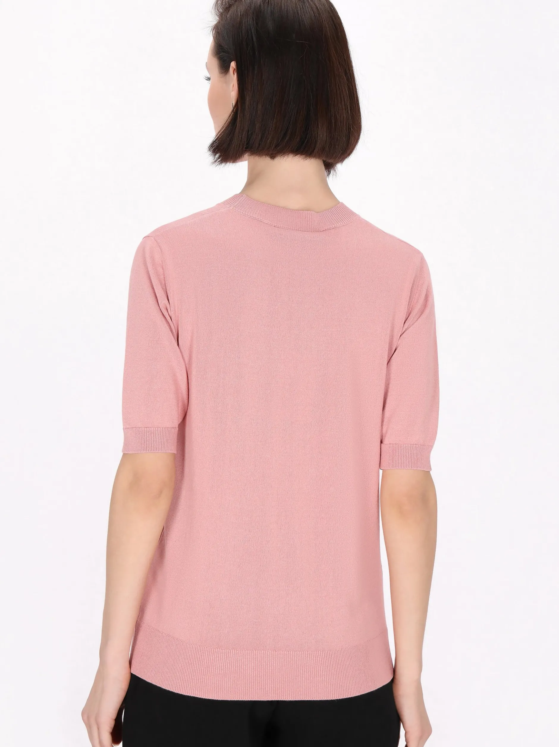 Usha Damen Pullover in altrosa - Ausschnitt: Rundhals