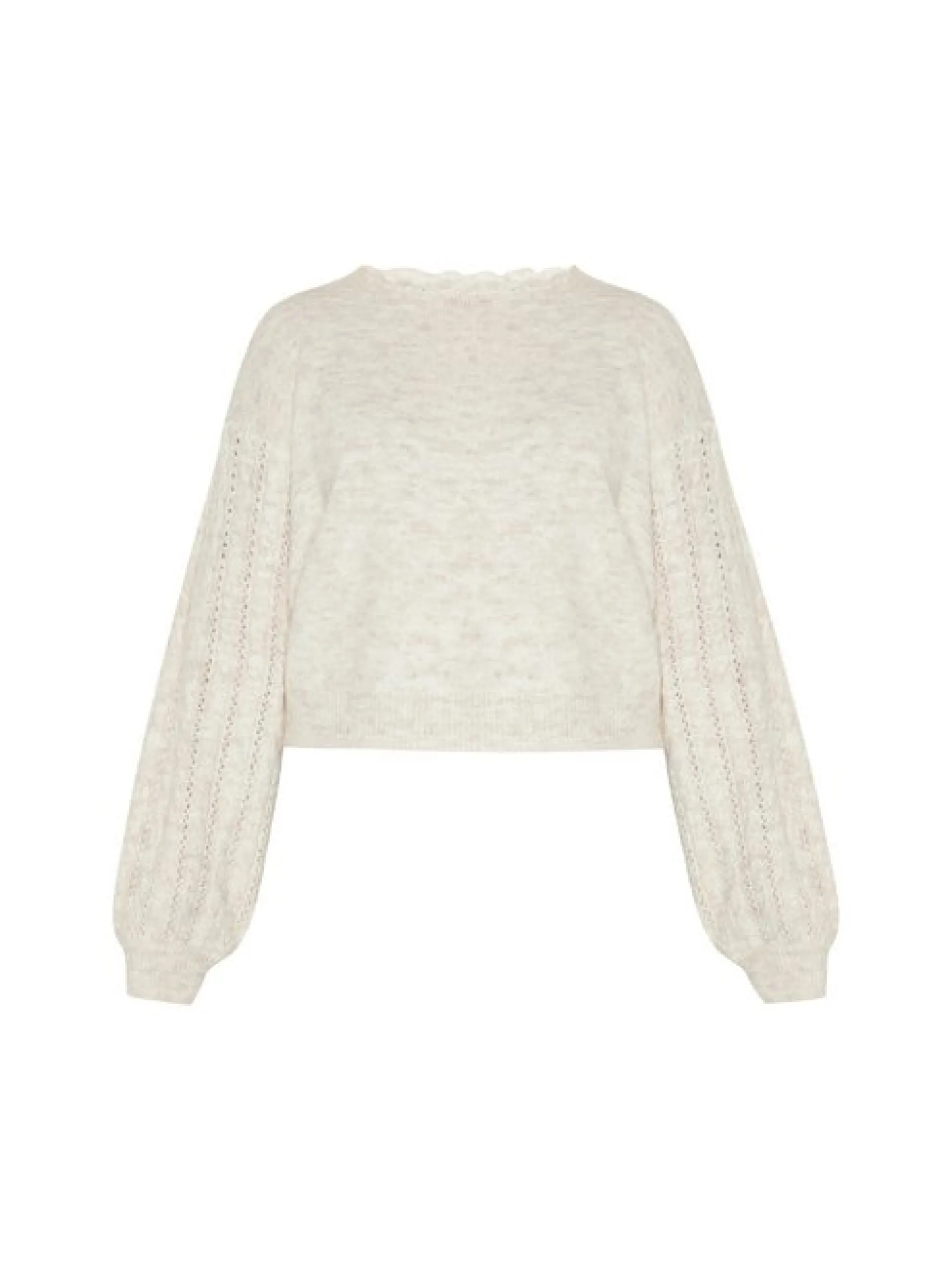 Usha Damen Pullover in beige - Ausschnitt: Rundhals