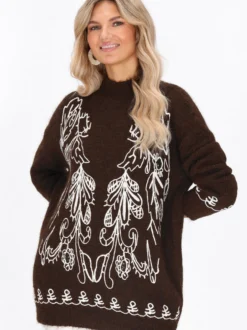 Usha Damen Pullover in braun