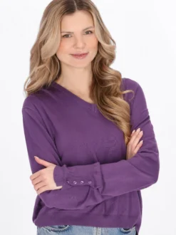 Usha Damen Pullover in lila