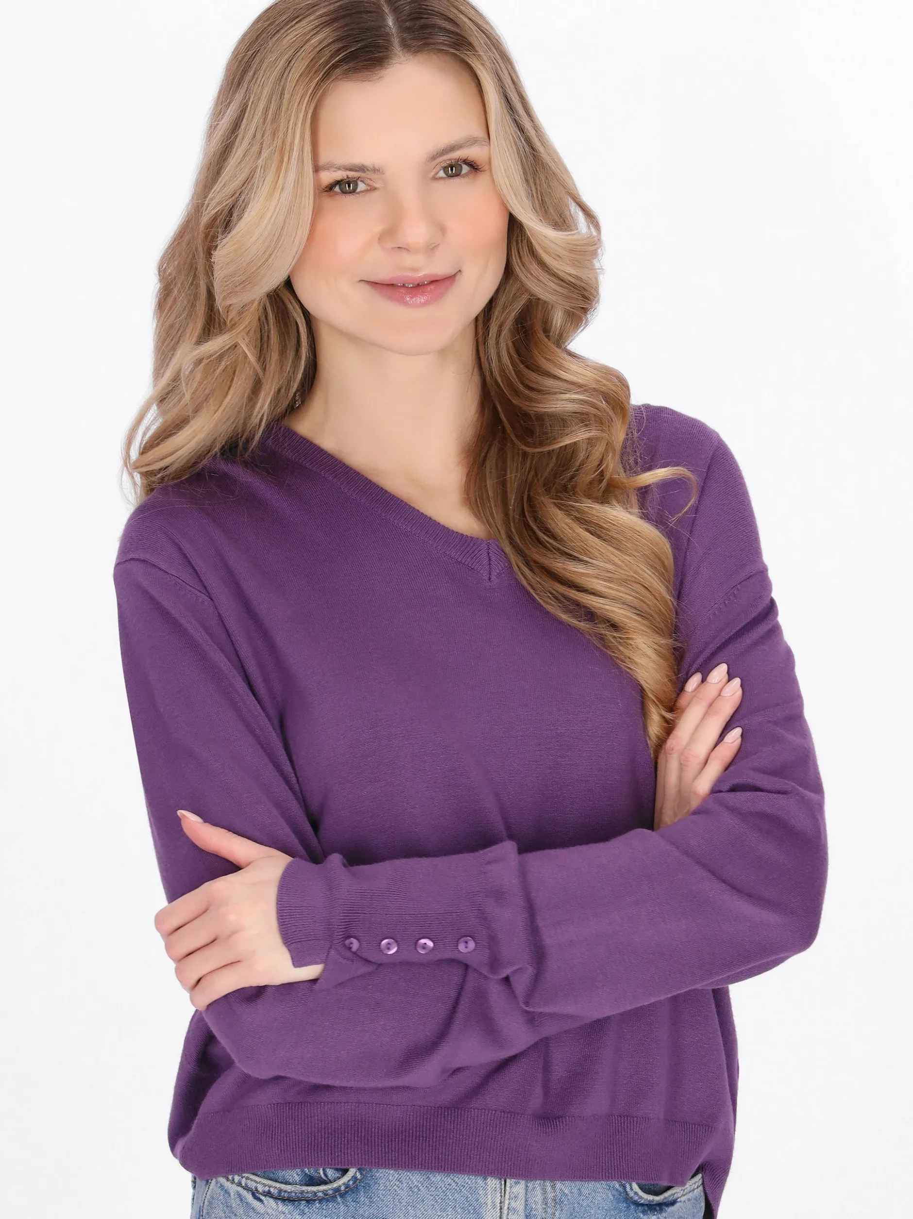 Usha Damen Pullover in lila