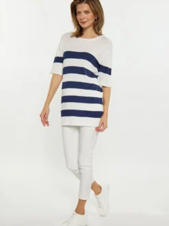 Usha Damen Pullover in marine - Ausschnitt: Rundhals