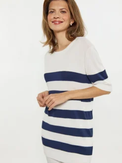 Usha Damen Pullover in marine - Ausschnitt: Rundhals