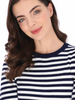 Usha Damen Pullover in marine - Ausschnitt: Rundhals