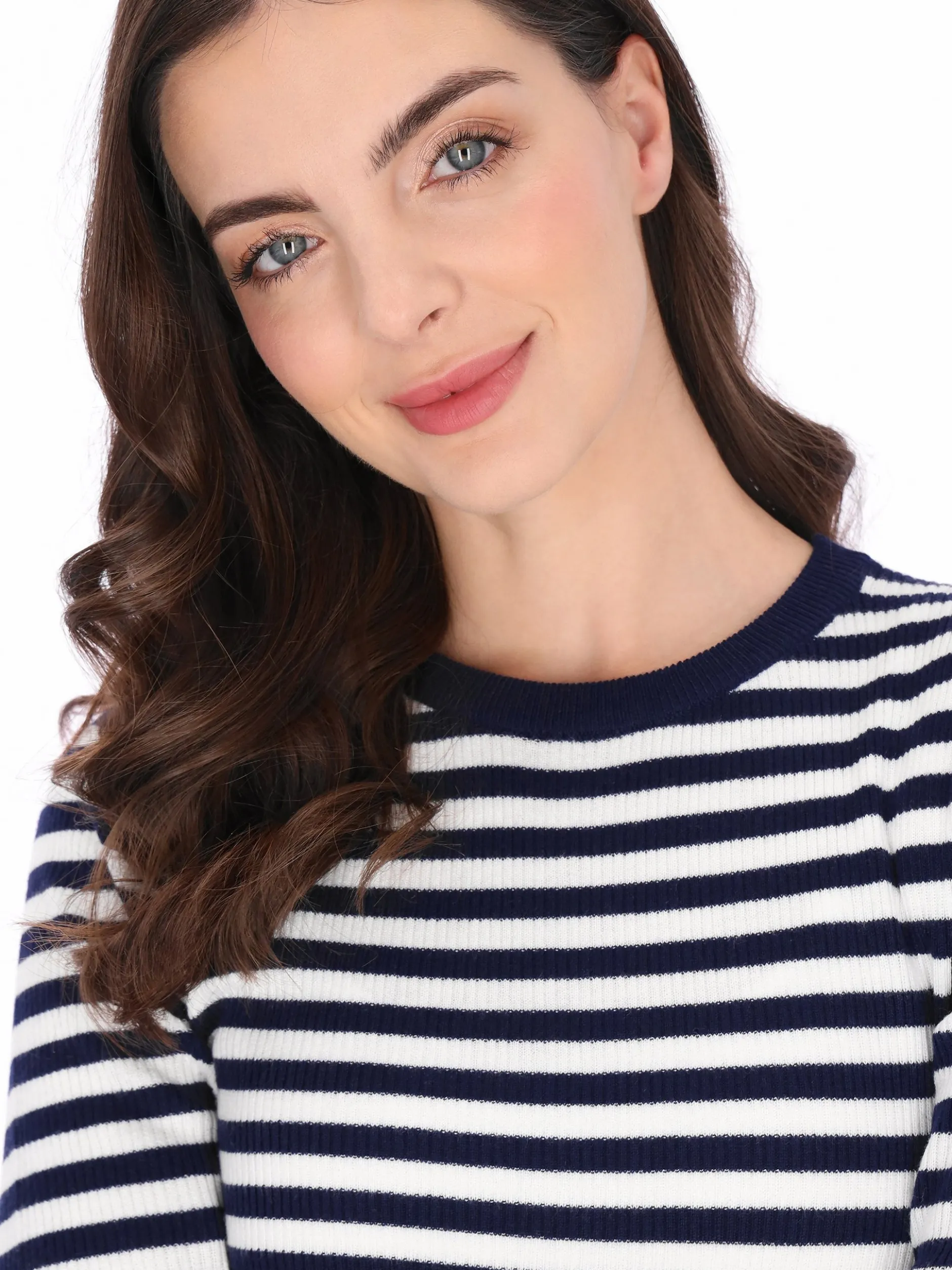 Usha Damen Pullover in marine - Ausschnitt: Rundhals