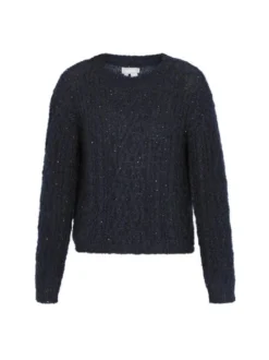Usha Damen Pullover in marine - Ausschnitt: Rundhals