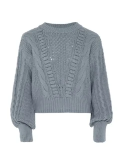Usha Damen Pullover in petrol - Ausschnitt: Rundhals