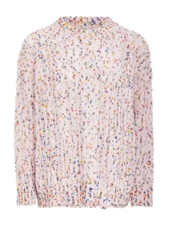 Usha Damen Pullover in rosa - Ausschnitt: Rundhals