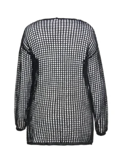 Usha Damen Pullover in schwarz - Ausschnitt: U-Boot