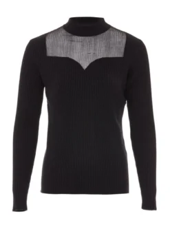 Usha Damen Pullover in schwarz - Ausschnitt: Rundhals