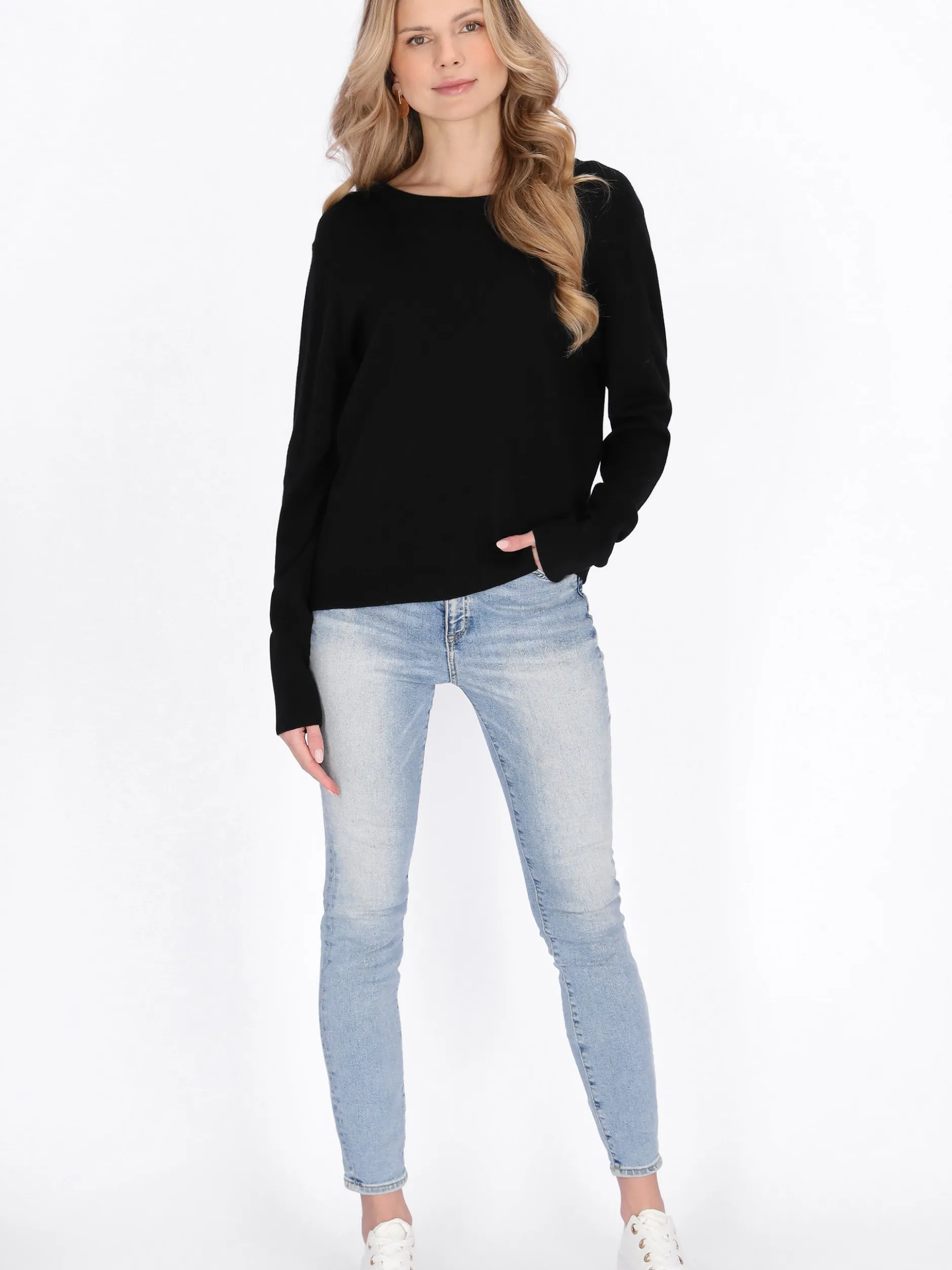 Usha Damen Pullover in schwarz - Ausschnitt: Rundhals